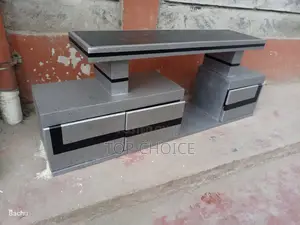 Gray Tv Stand With LED Lights