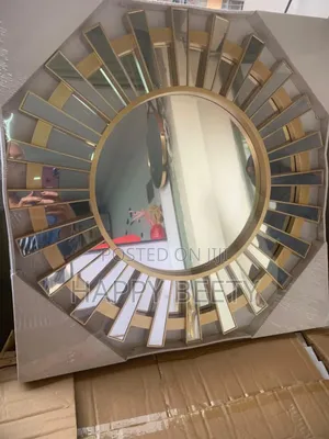 Decorative, Round Sunburst Wall Mirror(60cm )