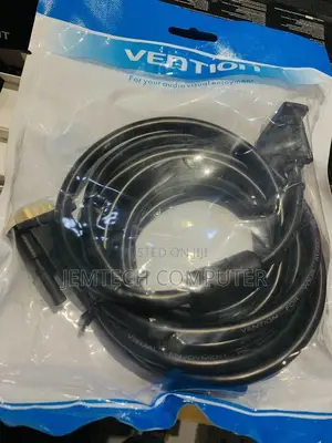 ~Vention Vga(3+6) Male to Male Cable With Ferrite Cores 3M^