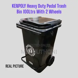 Heavy Duty Pedal Bin 100ltrs With 2 Wheels At