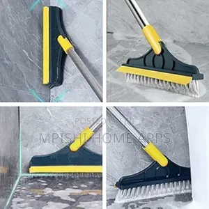 2 Sided Cleaning Brush, 23x112cm Long Handle Flexible Joint