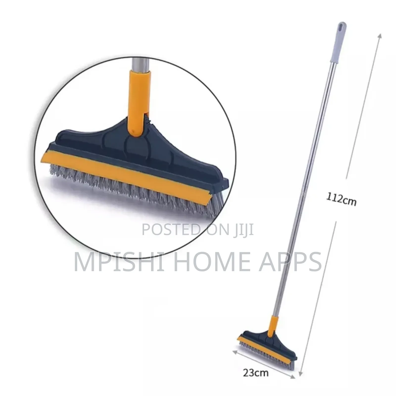 2 Sided Cleaning Brush, 23x112cm Long Handle Flexible Joint