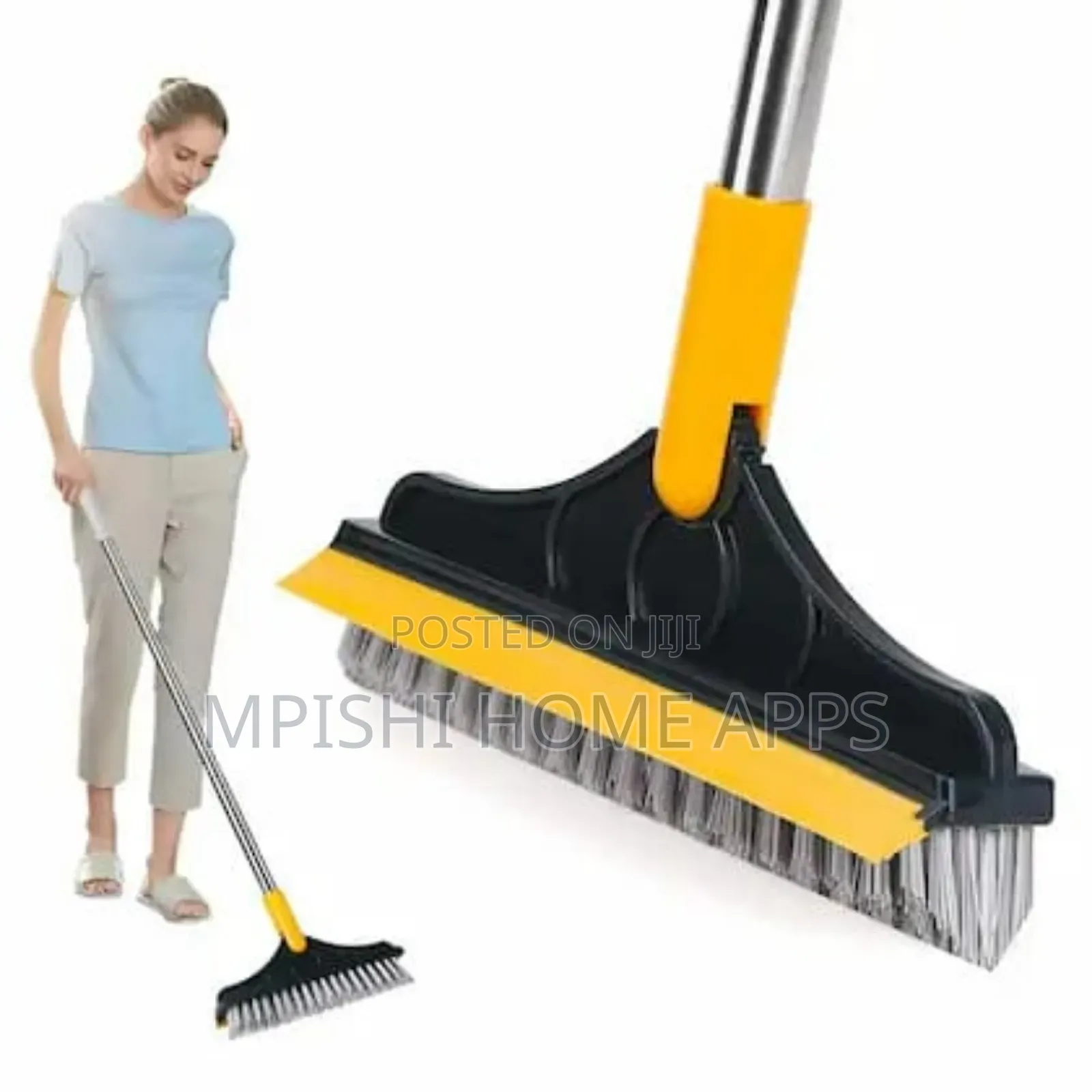 2 Sided Cleaning Brush, 23x112cm Long Handle Flexible Joint