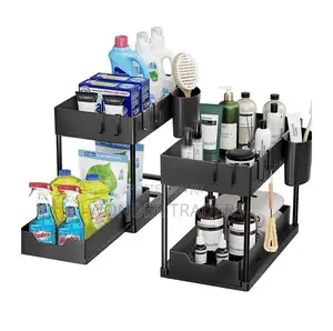 Double Sliding Under Sink Organizers and Storage - 2 Tier