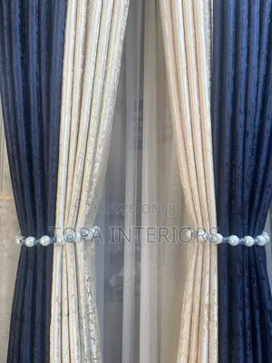 Cream Themed Window Curtains Blue Themed Window Curtains