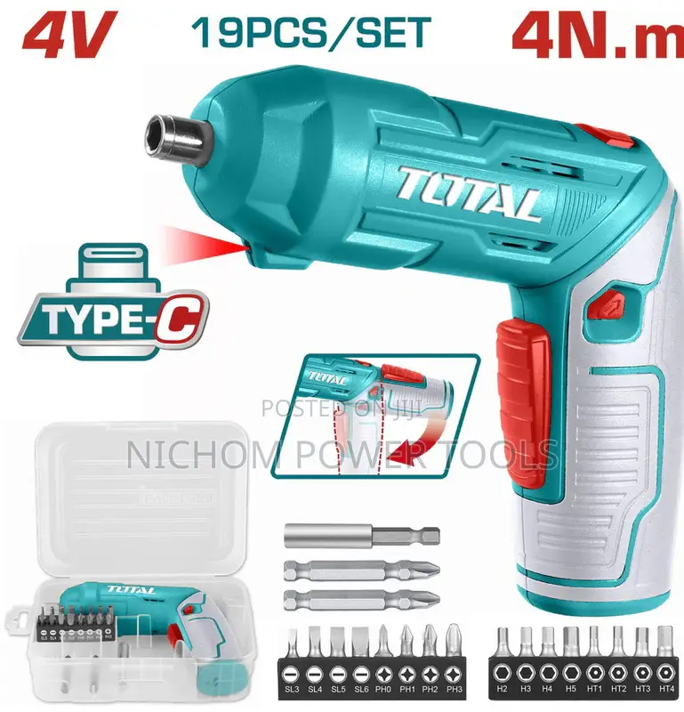 Total TSDLI0442 Lithium-Ion Cordless Screwdriver 4V