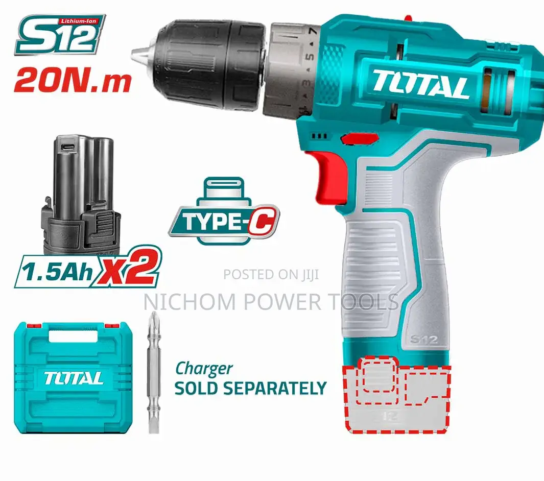 Total TDLI12202 Cordless Drill 12V
