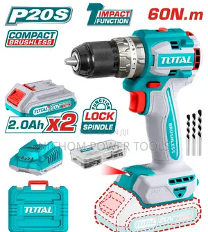 Total TIDLI20602 Compact Brushless Cordless Impact Drill 20v