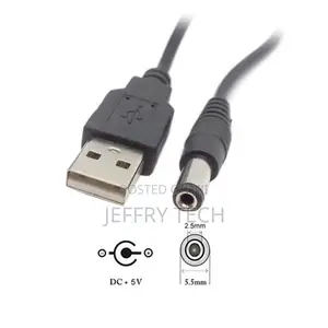 Usb Male to 5v Dc 3.5*1.35mm Connector Ex