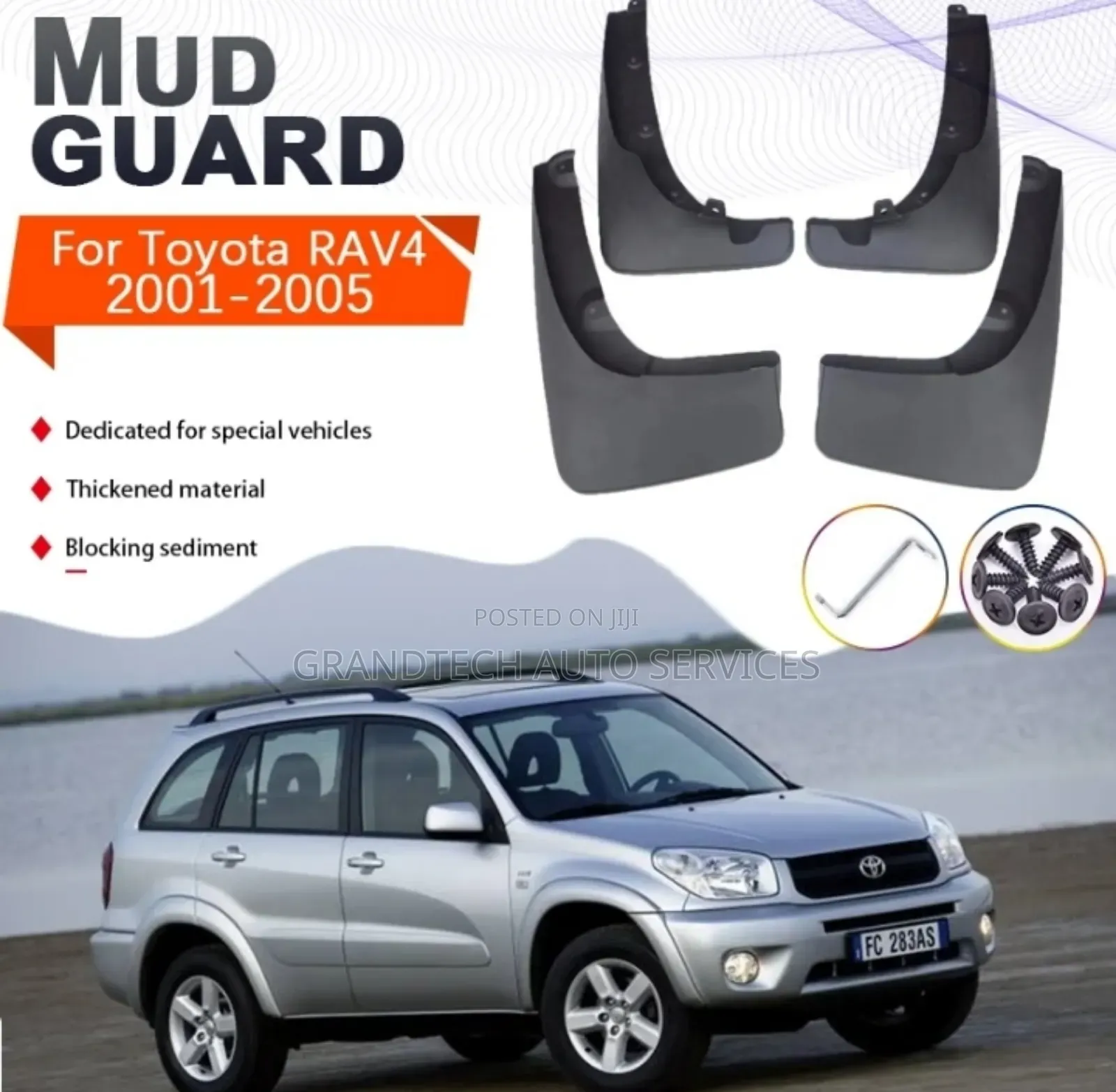 Rav4 2001-2005 Mudflaps/Mudguard