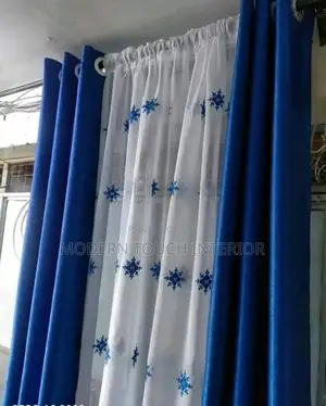 Plain Navy Blue Curtains