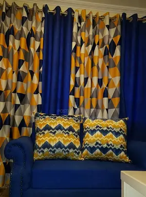 Mustard Printed Curtains