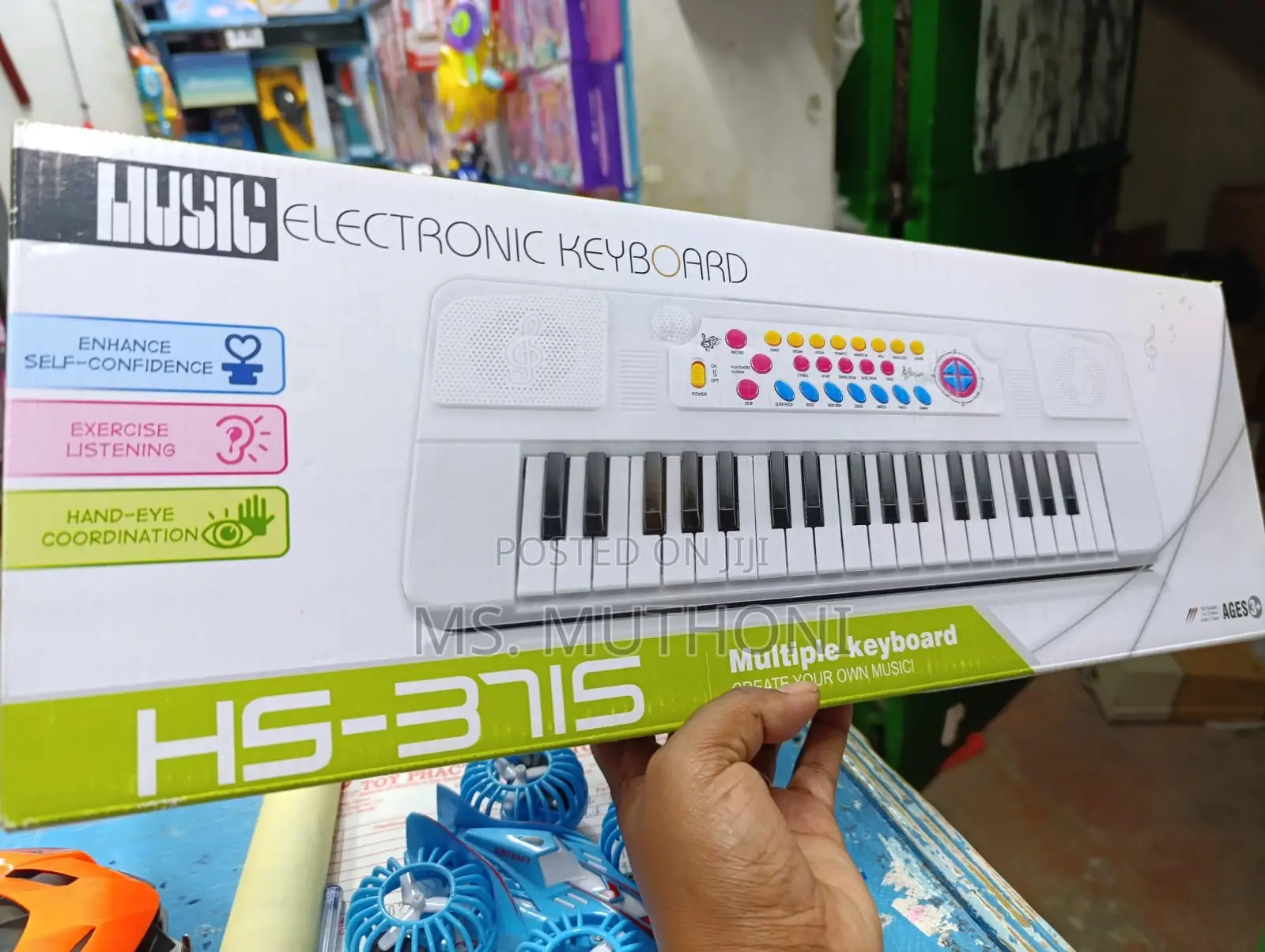 Electronic Keyboard With Charging Cable and Microphone