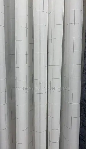 Printed White Sheer
