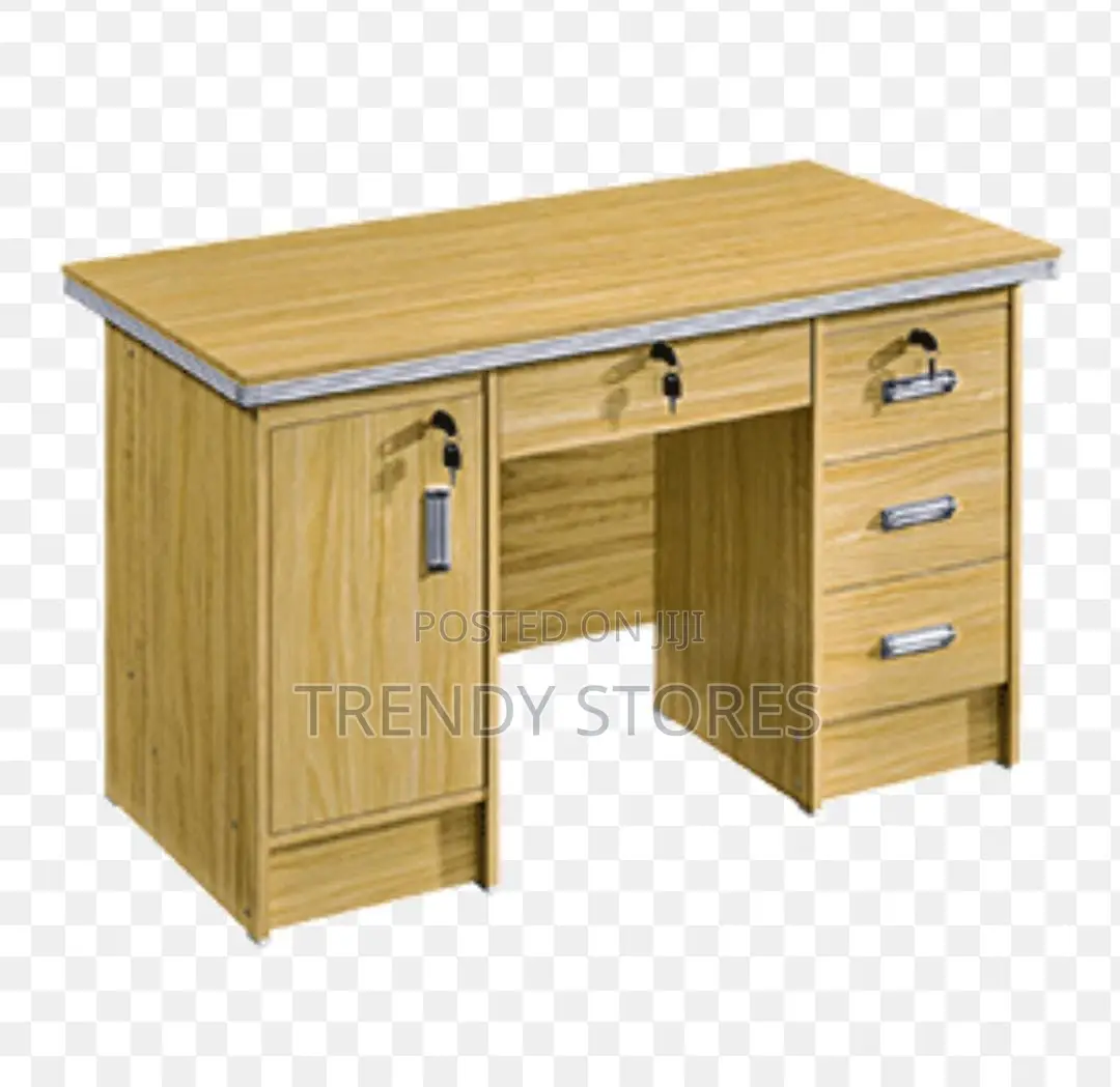Brown Office Desk With Drawers