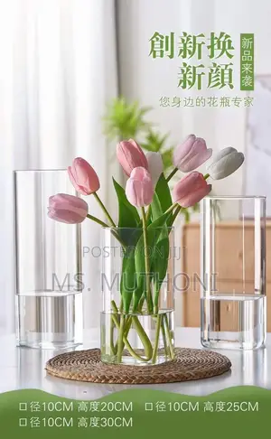 Beautiful Modern Creative Clear Glass Vase Size : 35 Cm