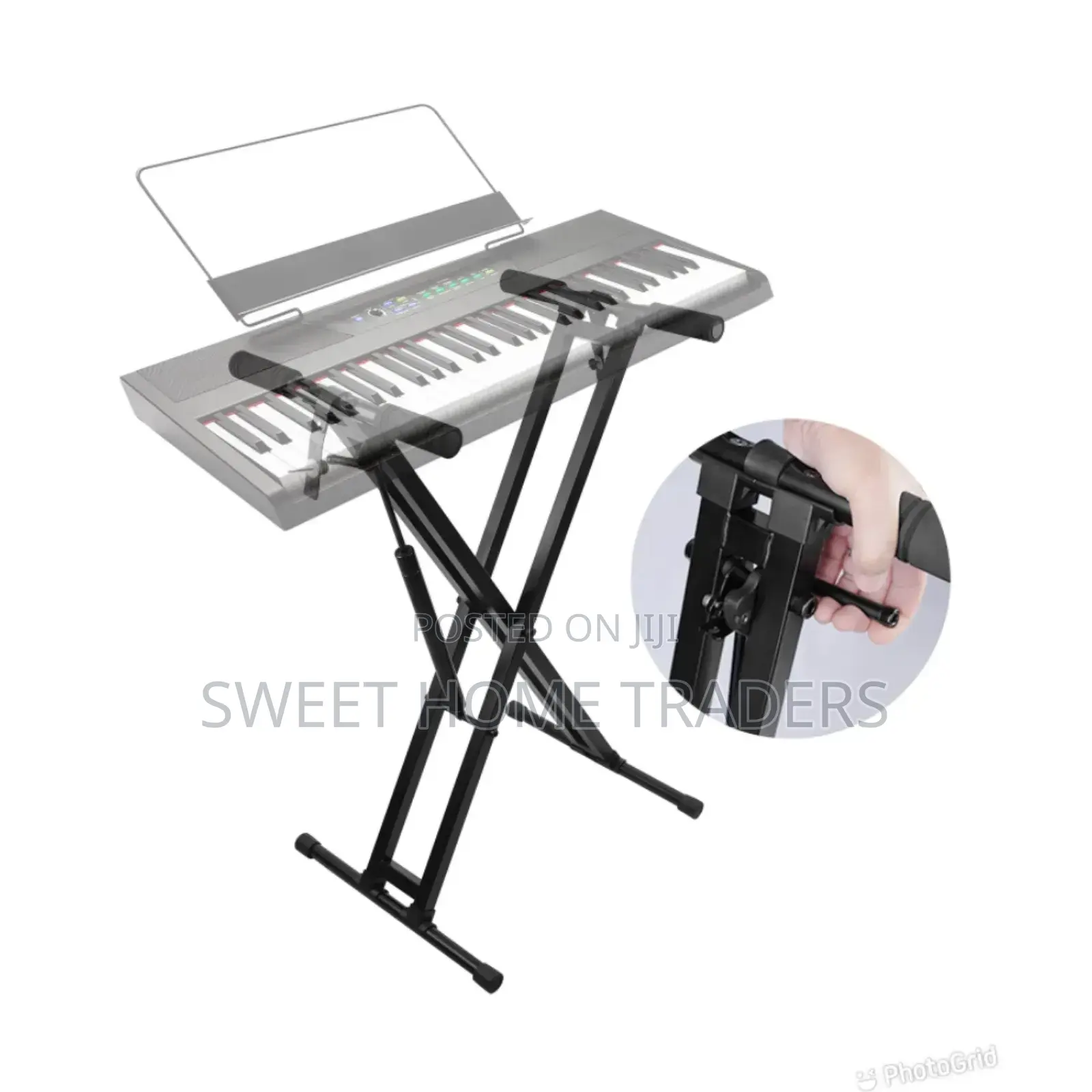 Piano/Keyboard Stand With Locking Stands Double X Shape