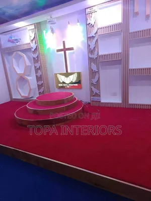 Wide Church Altar Floor Carpets Red Altar Decor Carpets