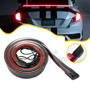 12v Carbon Finish Rubber Carbon Spoiler With Led Lights