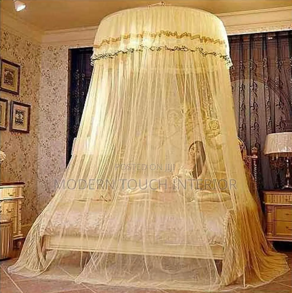 Round Cream Mosquito Nets