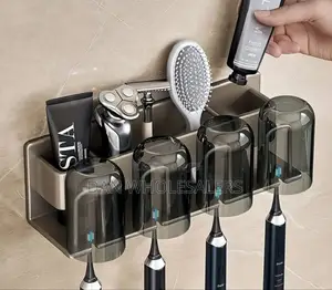 Family Toothpaste Dispenser With 4 Cups