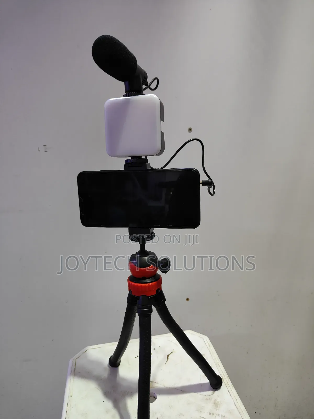 Table Stand With Microphone and Light.