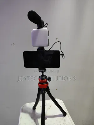 Table Stand With Microphone and Light.