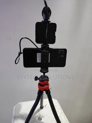 Table Stand With Microphone and Light.