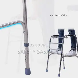 Walker Frame Without Wheels, Height Adjustable and Foldable