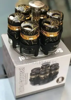 *7pcs Marble Rotating Spice Jars ✓ √√ Available
