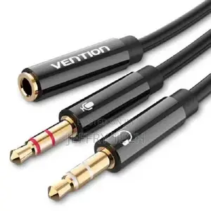Vention BBTBY 2×3.5mm Male to 4 Pole3.55m Female Audio0.3M