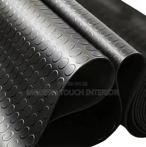 Black Rubber Coin Carpet