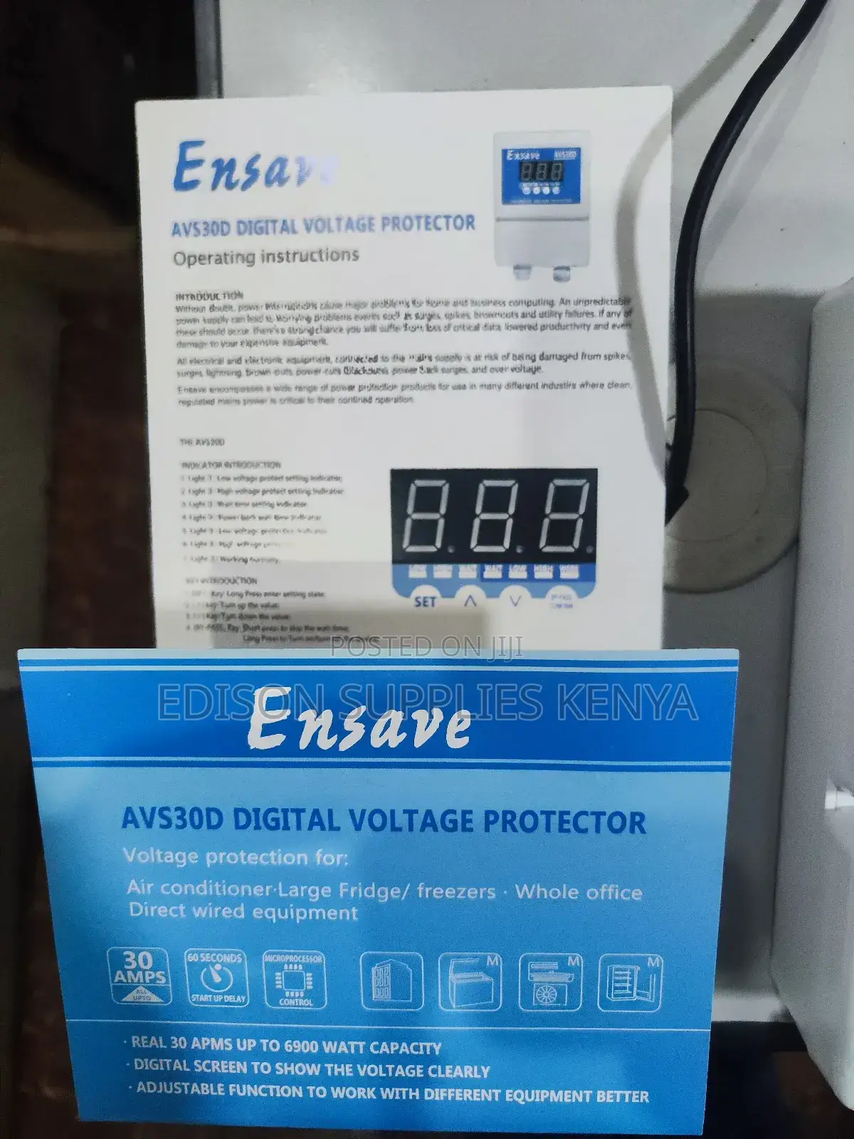 AVS30 Ensave AVS 30 Digital Voltage Surge Protector 30 Amp