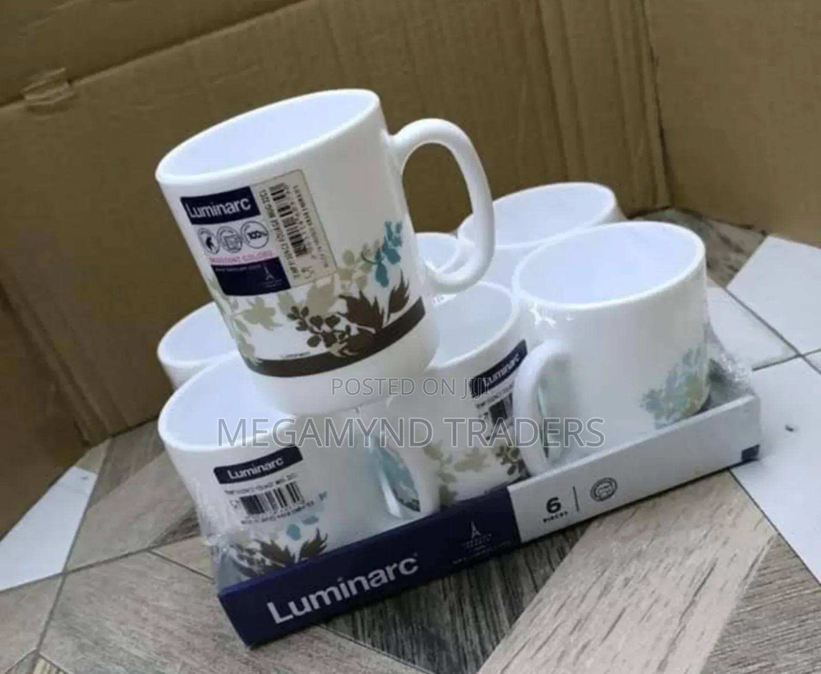 6pc Luminarc Mugs / Luminarc Cups