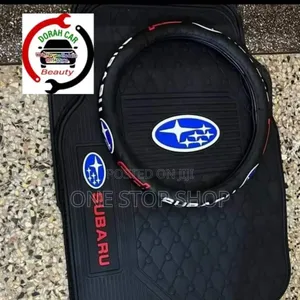 5pc Subaru Labelled Mats With Branded Steering Cover