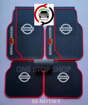 5pcs Nissan Labelled Rubber Car Carpet Mats