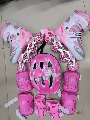 Inline Skates Protective Gear Full Set Pink Available