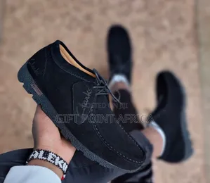Black Clarks Wallabees Casual Shoes for Men