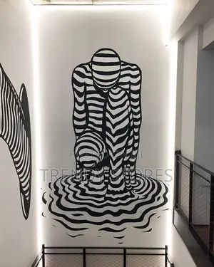 Stripped Human Figure Wall Sticker