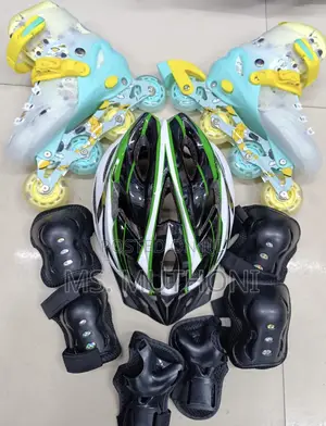 Pu Skates +Hard Helmet+Guards Sizes 31_34 35_38