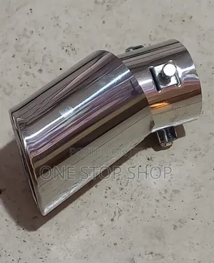 Chrome Silver Exhaust Tip With Bent End Tip