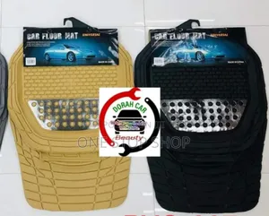 Black and Baije 5pc Chrome Rubber Mat