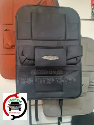 1pc Leather Seat Organizer With Pockets