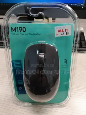 Logitech M190 Red Wireless Mouse`
