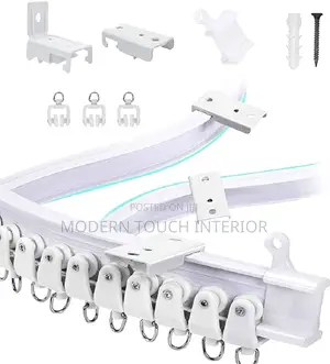 White 6 Meter Curtain Rail