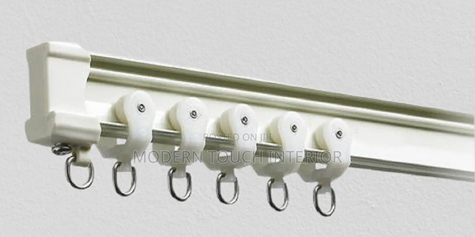 White PVC Bendable Curtain Rail