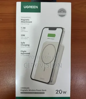 Ugreen 10000mah 20W Magnetic Wireless Power Bank - Beige