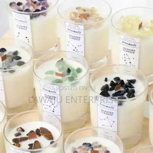 Glass Scented Candles With Crystal
