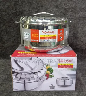 20 LTR Signature Stainless Steel Hot Pot /Casserole Service Dish