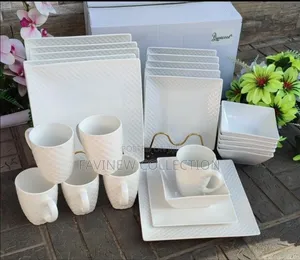 24 PCS White Square Dinner*